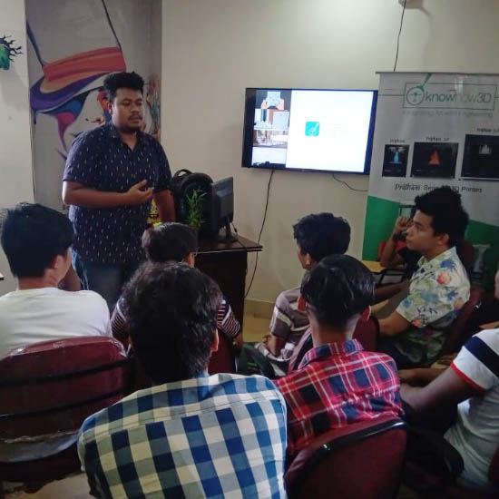 3D printing workshop in Arena Animation, Guwahati